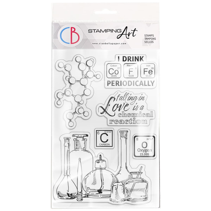 Ciao Bella Clear Stamp Set 4"X6" Réaction Chimique