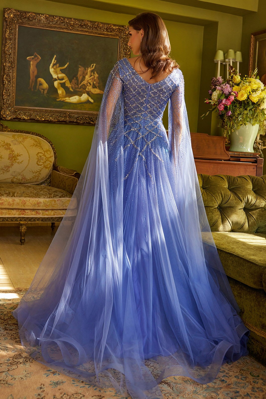 robe de princesse à manches longues