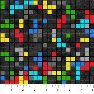 Zone de jeu - Blocs Tetris en noir - 24573-99