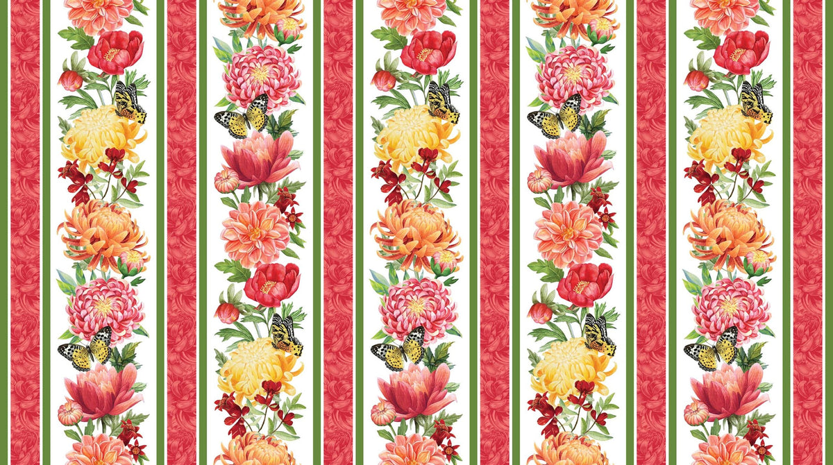 Northcott- Morning Blossom- Border Stripe