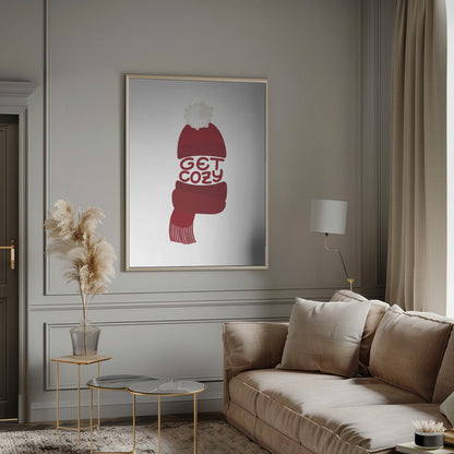 Art mural Mettez-vous à l'aise (rouge)