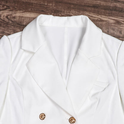 Women's High-End Double-Breasted Cropped Blazer