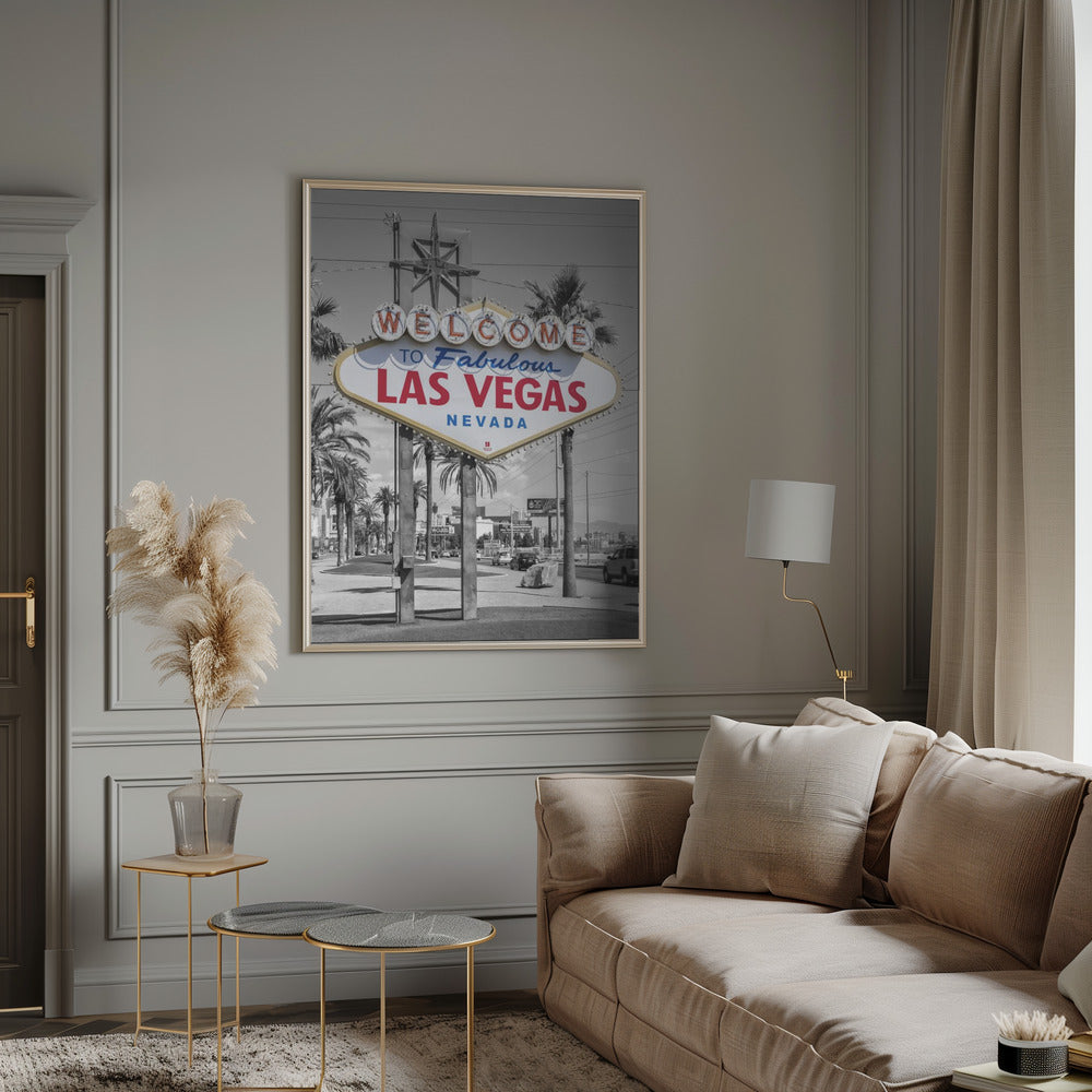 Décoration murale enseigne LAS VEGAS - effet de couleur