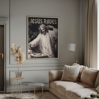 Art mural Jésus fait la fête
