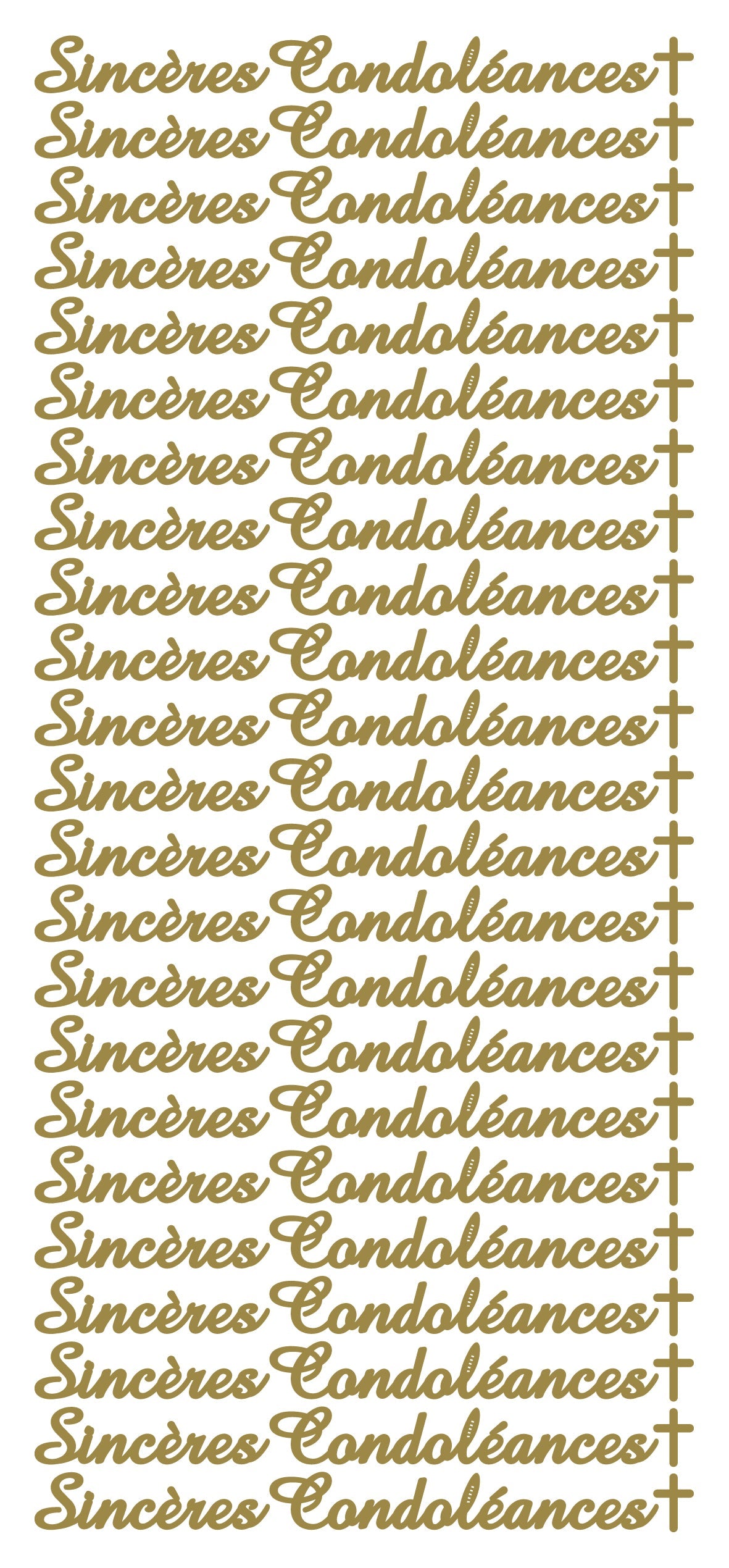 Peel Off Stickers - Sincères Condoléances