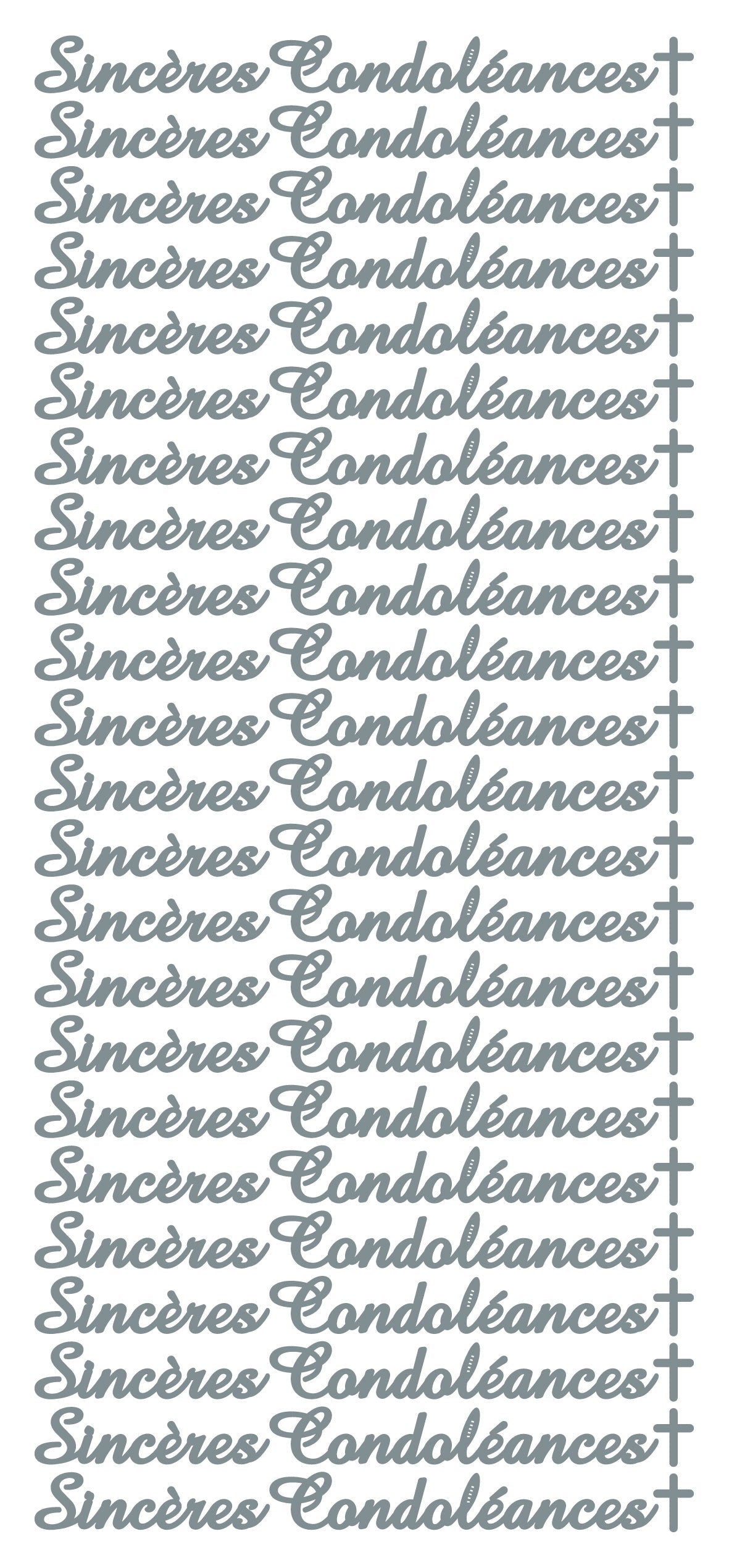 Peel Off Stickers - Sincères Condoléances