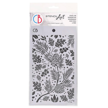 Pochoir de texture Ciao Bella 12,7x20,3 cm Feuilles d'automne