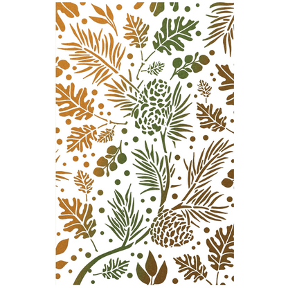 Pochoir de texture Ciao Bella 12,7x20,3 cm Feuilles d'automne