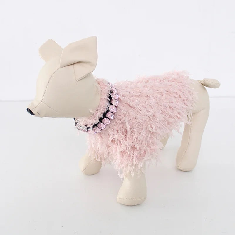 Pull en tricot à volants pour chien Ostrichh | Pull texturé douillet pour chien