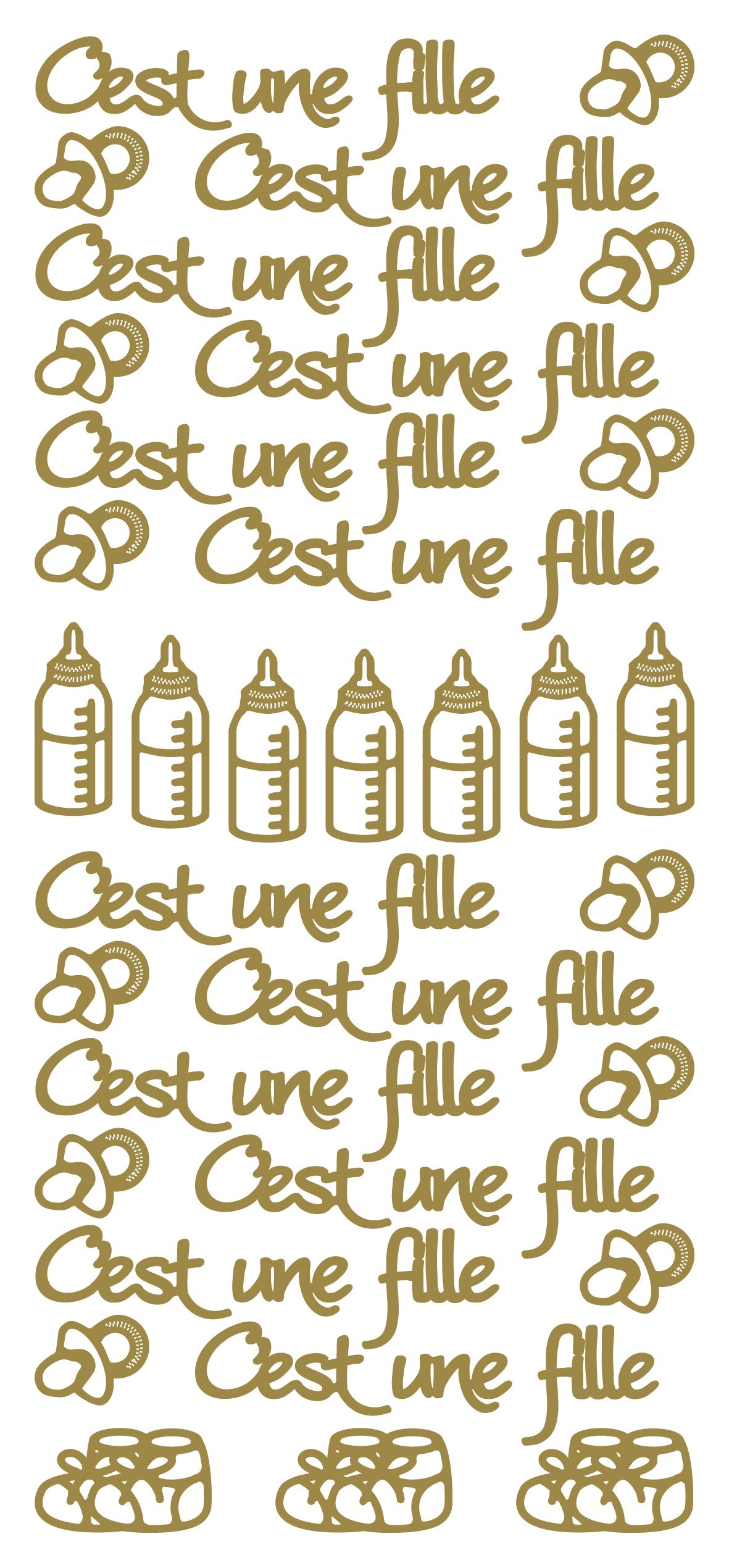 Autocollants à décoller - C'est une fille