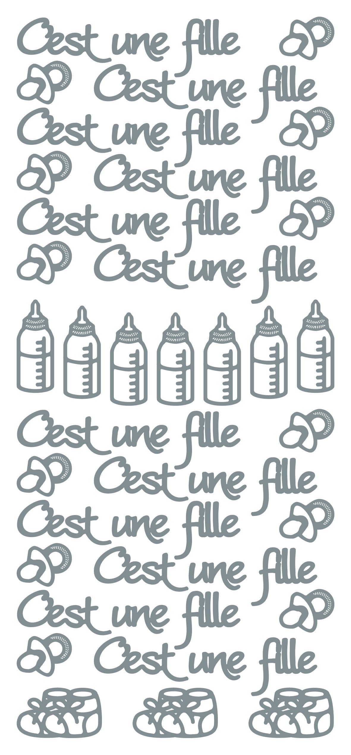 Autocollants à décoller - C'est une fille