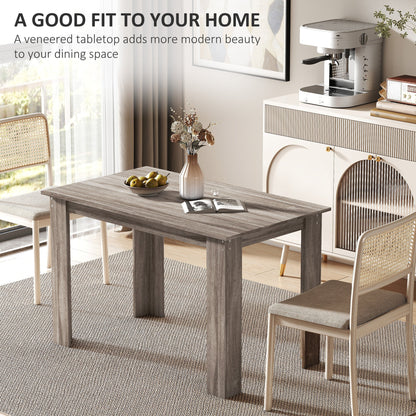 Table à manger Spencer 119 cm pour 4 à 6 personnes - Gris clair
