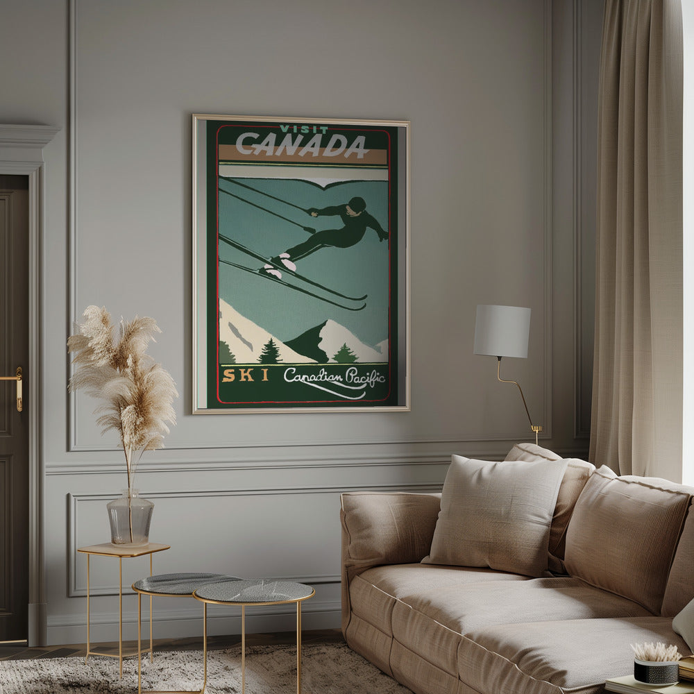 Wall art Winter Tourism: Vintage Ski Canada Poster