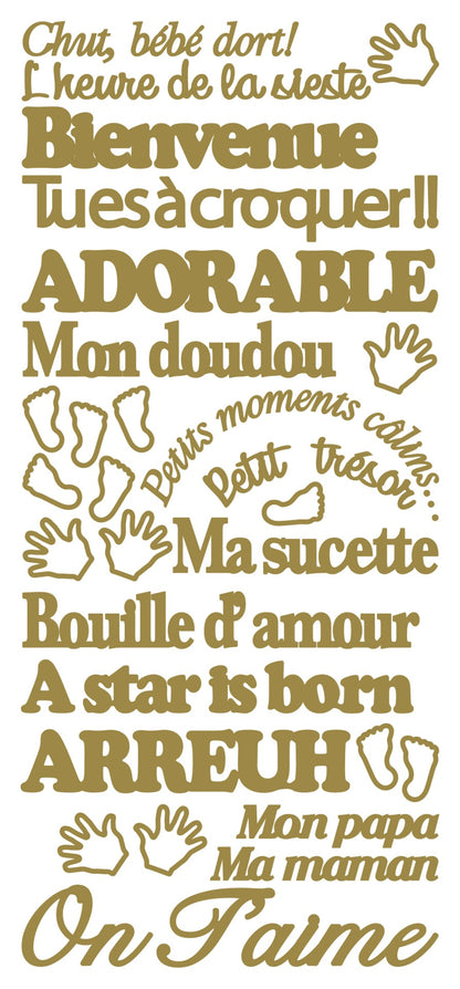 Autocollants à Décoller - Chut bébé dort