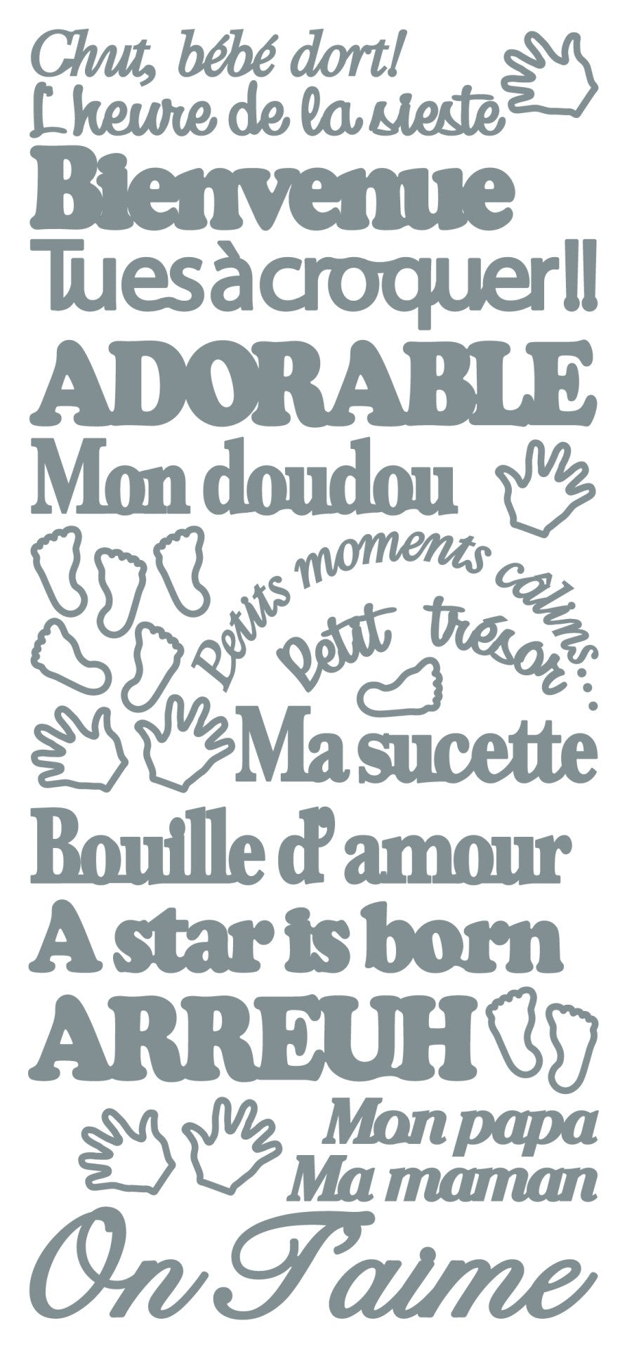Autocollants à Décoller - Chut bébé dort