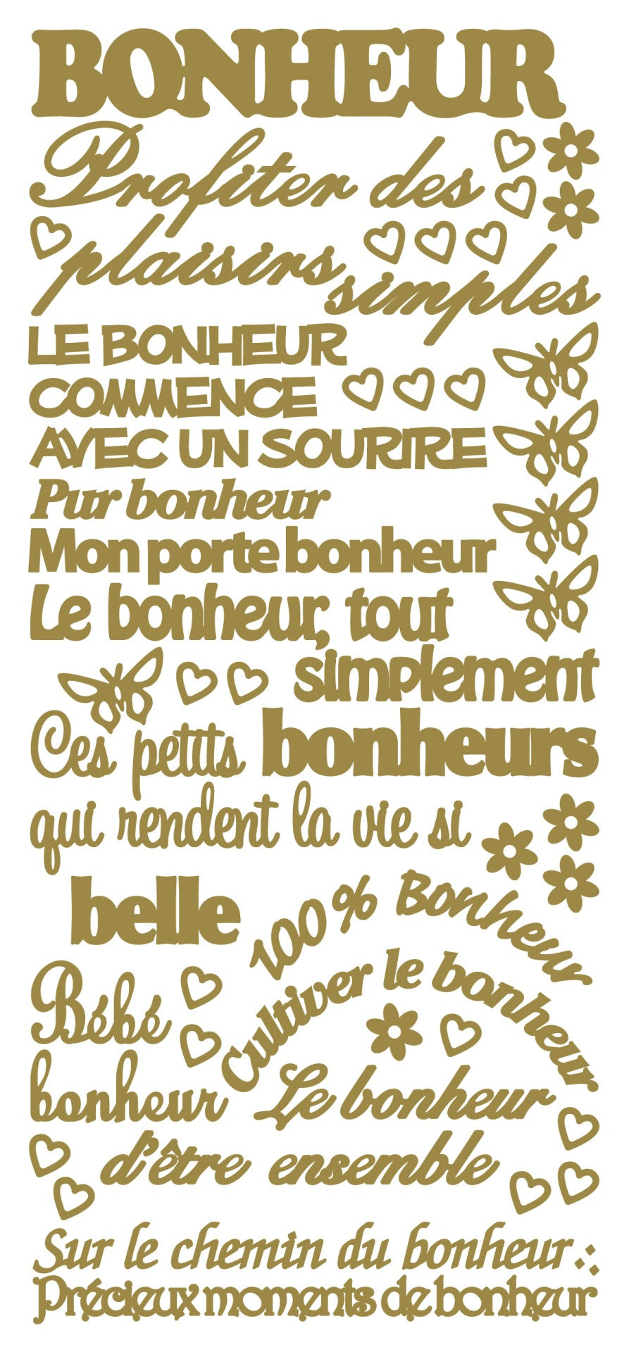 Peel Off Stickers - Bonheur