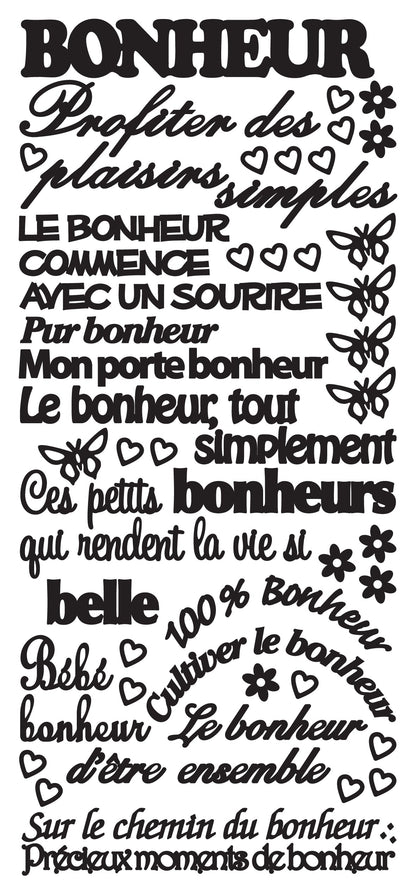 Peel Off Stickers - Bonheur