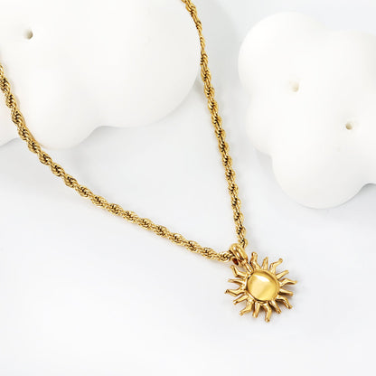 Radiant Sun Pendant Necklace