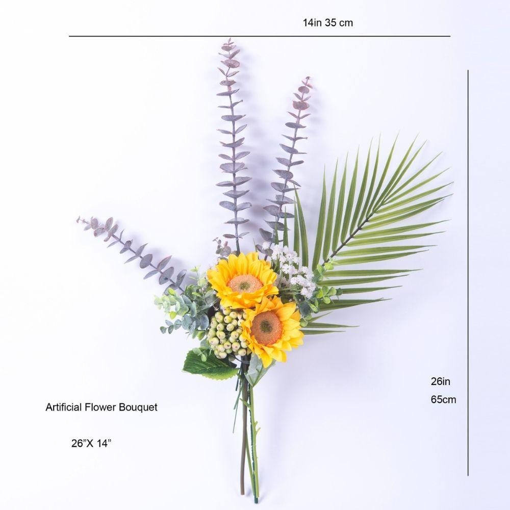 Bouquet de fleurs artificielles d'été Alamitos 66x35 cm