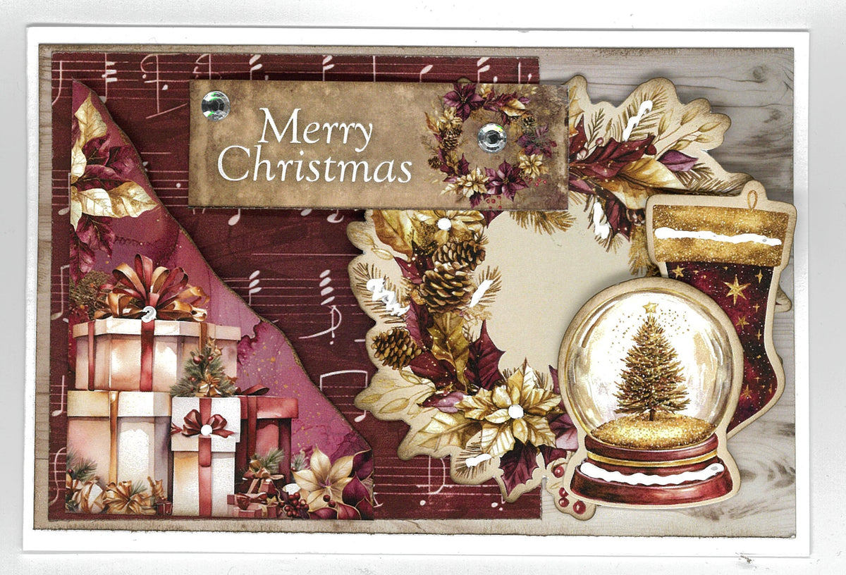 3Quarter Designs Couronne de Noël Sugarplum  Paquet de 6x4 Cartes