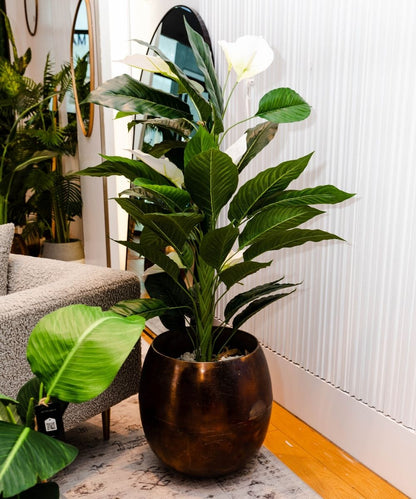 Belen Artificial Anthurium Leaf Potted Plant (Multiple Sizes)
