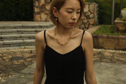 ZOIE: Collier plastron à maillons doubles