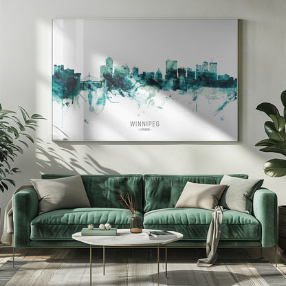 Art mural Winnipeg Canada Skyline
