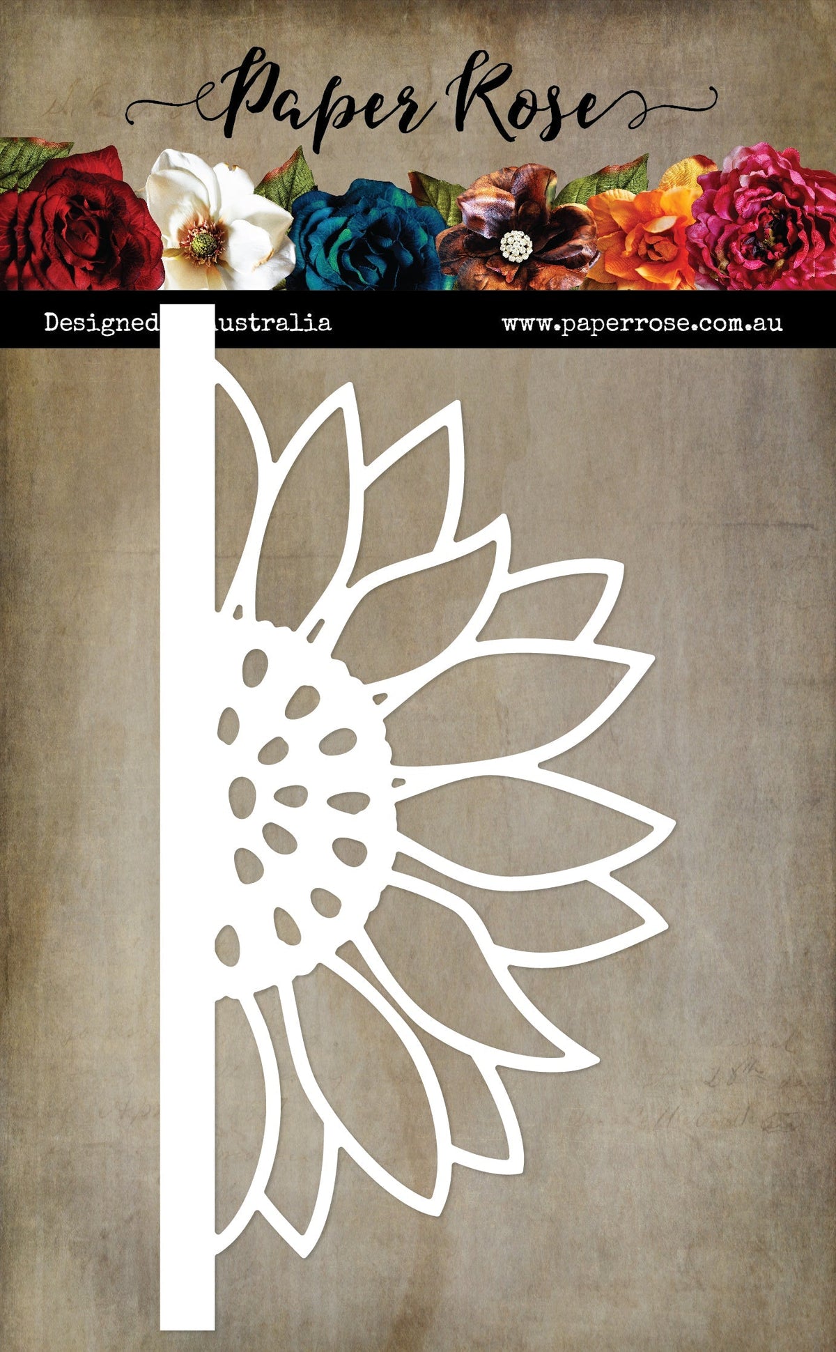 Matrice de découpe métallique bordure tournesol 33909