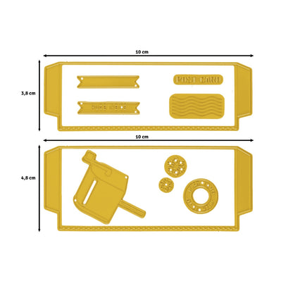 Vaessen Creative • Cutting + Embossing Die Set Postal Panda Pockets