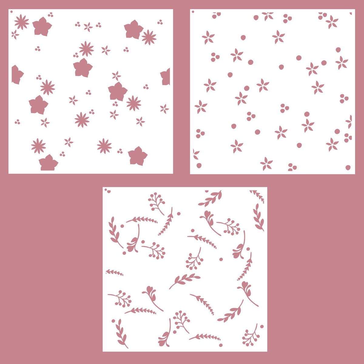 Vaessen Creative • Layered Stencils Flowers 15x15cm