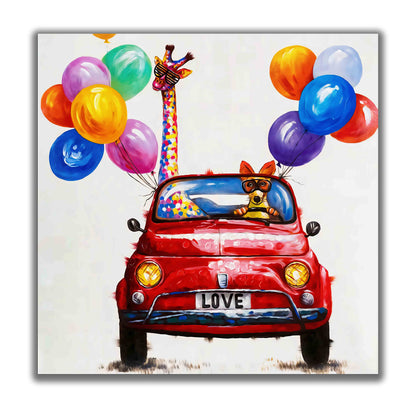 Fun Fun Fun Toile d'art 36" x 36"