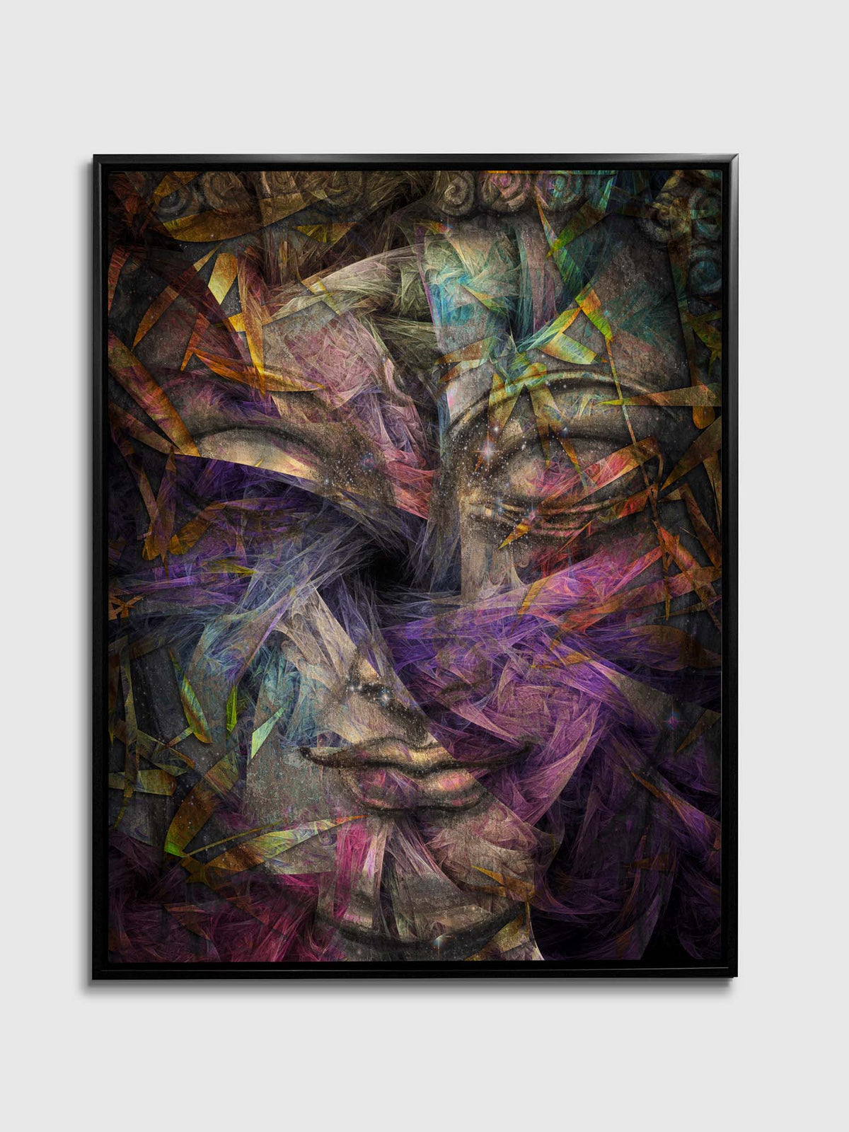 Décor mural Bouddha dimensionnel – Toile d'art fine