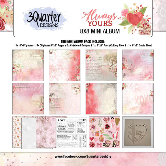 3Quarter Designs - Kit de base mini-album - Toujours à toi