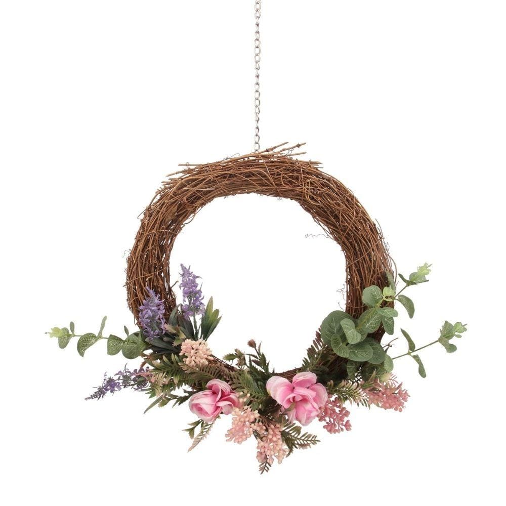 Couronne florale artificielle Rosalie 50 cm
