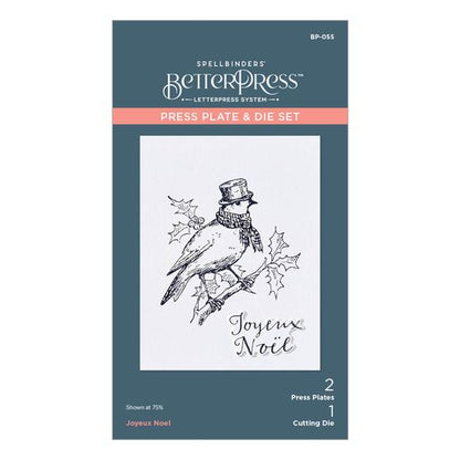 Plaque et matrices Joyeux Noël de la collection BetterPress Christmas