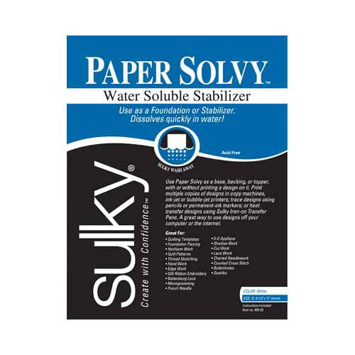 SULKY Paper Solvy - Blanc - 8,5" x 11" - 12 feuilles