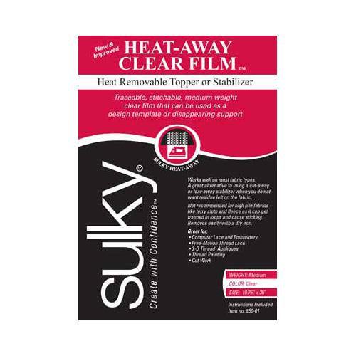SULKY Heat-Away - Transparent - paquet de 50 x 91 cm (20" x 36")