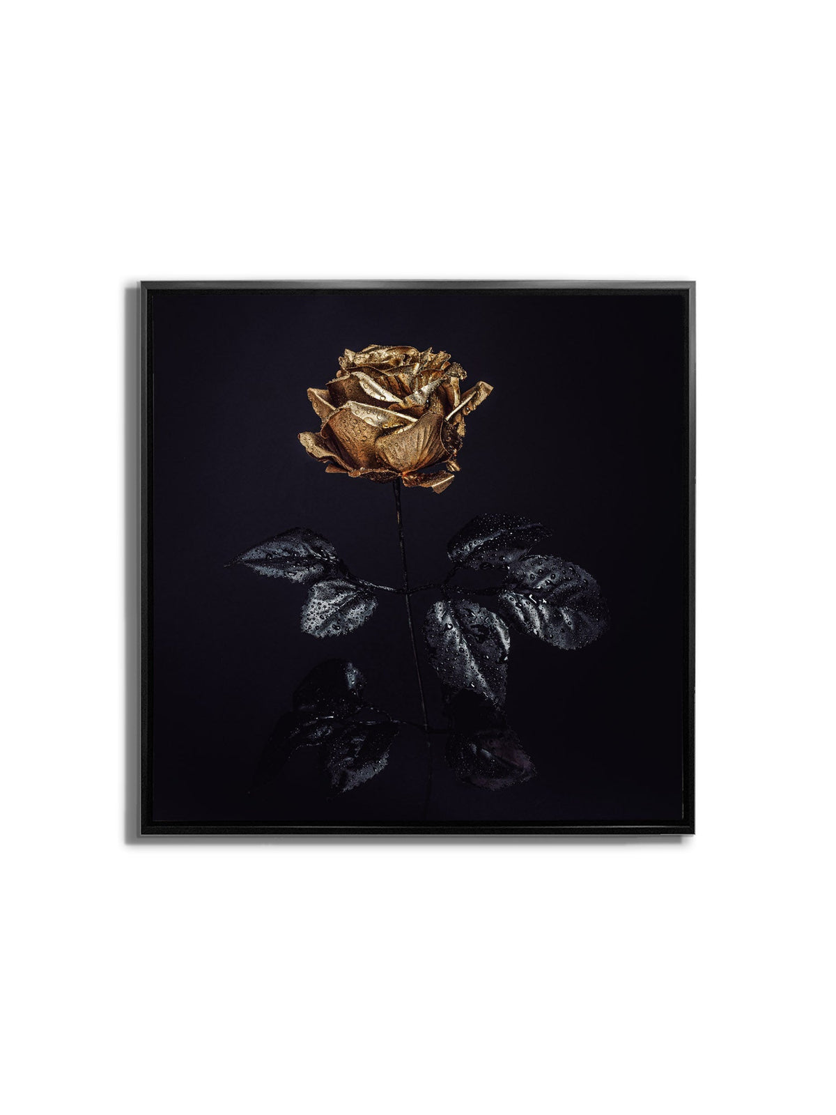 Décoration murale-Rose dorée -Impression sur toile