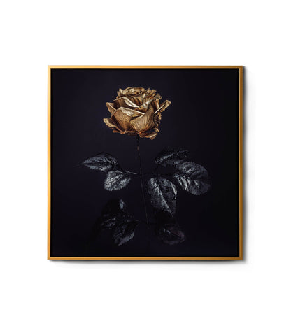 Décoration murale-Rose dorée -Impression sur toile