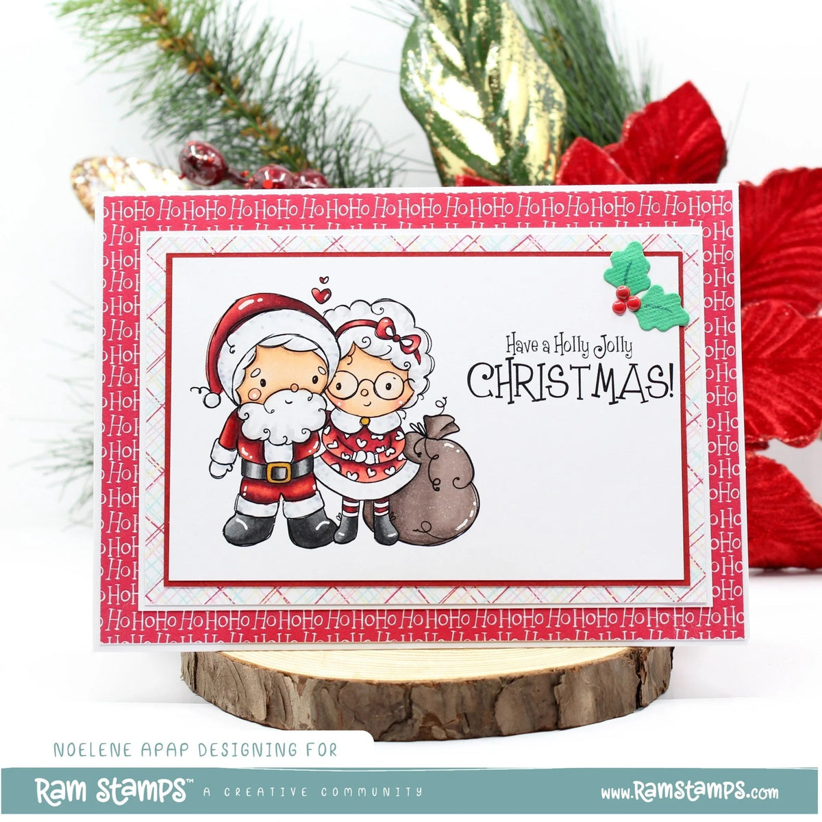 Tampon transparent M. et Mme Père Noël 32661
