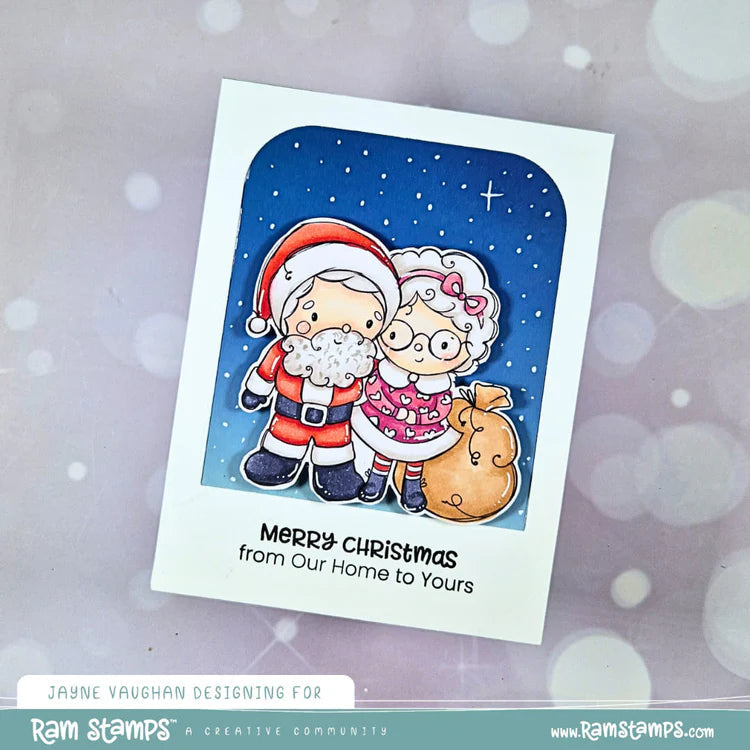 Tampon transparent M. et Mme Père Noël 32661