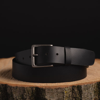 The Long Haul Belt - Classic Black 100% Full-Grain Leather Belt
