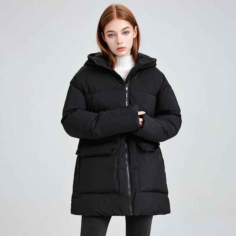 Women's Versatile Hooded Cotton-Padded Jacket