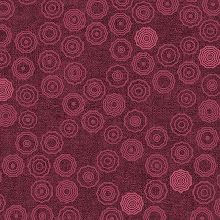Tissu - En gros - 4512-852 - Cercles Géométriques Fuchsia