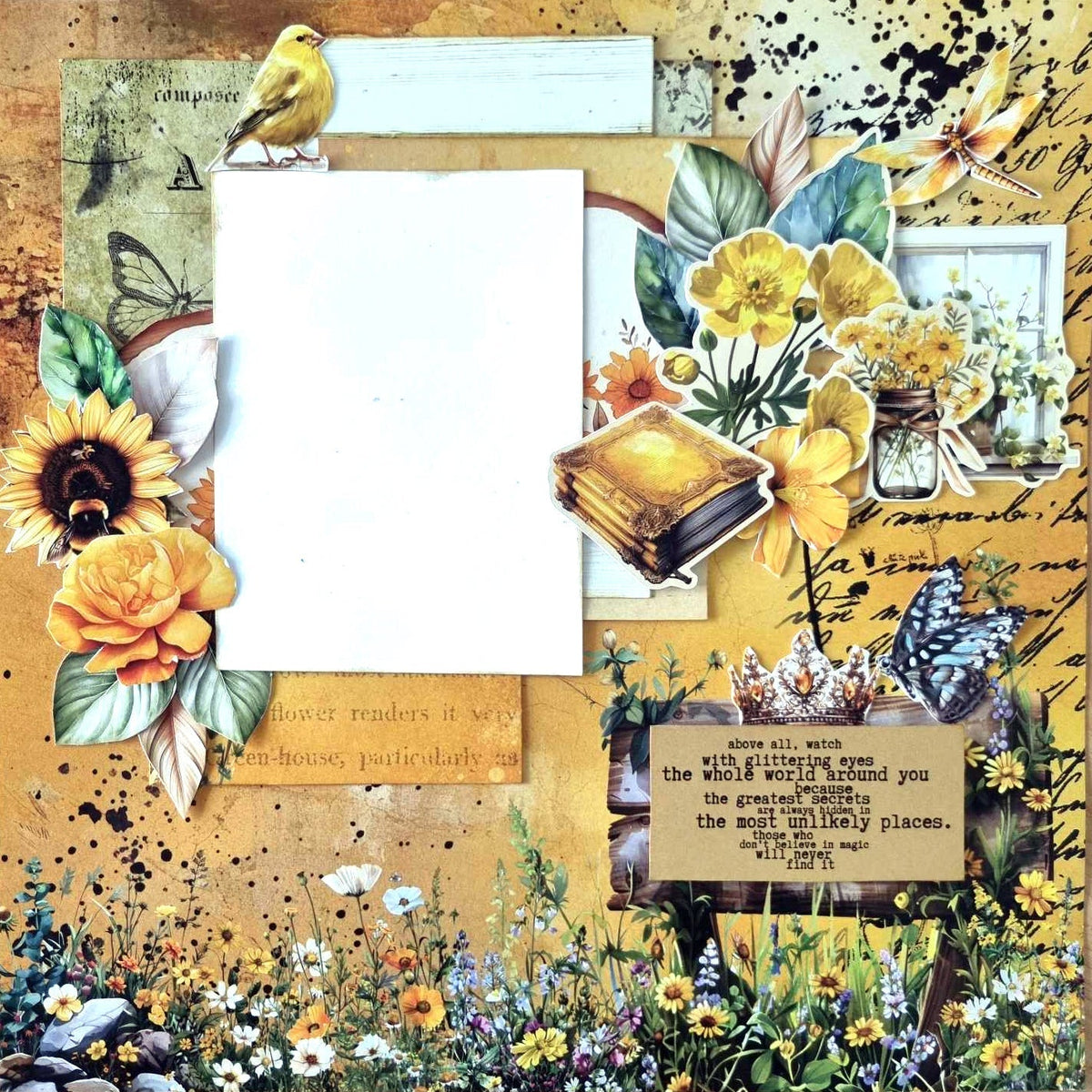 3Quarter Designs Hey Buttercup Papier Design 30x30cm & Set de Diecuts