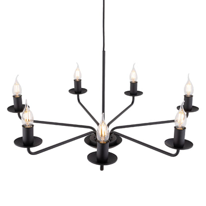 LIMAL Vintage Candle Chandelier Pendant Light for Dining Room, Living Room & Entryway