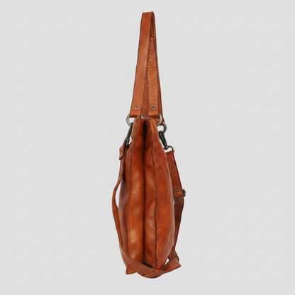 MET Premium Leather Shoulder Bag. Elegant Dual-Compartment Tote