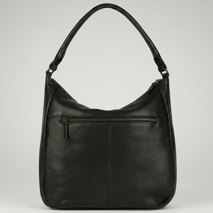 MET Premium Leather Shoulder Bag. Slouchy Urban Hobo