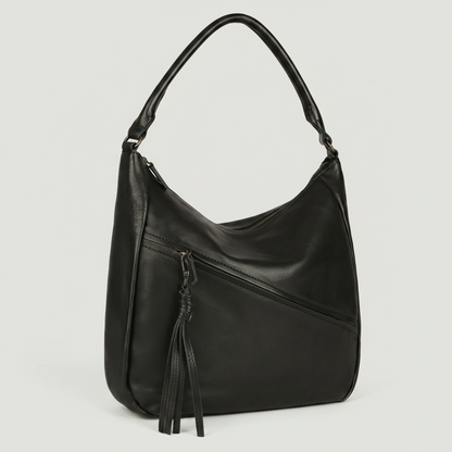 MET Premium Leather Shoulder Bag. Slouchy Urban Hobo