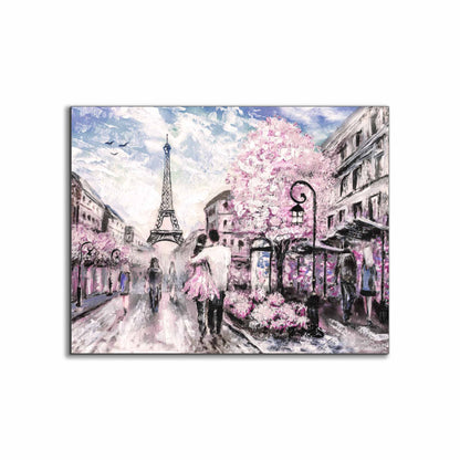 Joli Paris rose - Décoration murale en toile - Art mural